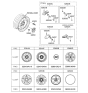 Diagram for 2010 Hyundai Genesis Lug Nuts - 52950-M1000