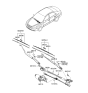 Diagram for Hyundai Sonata Wiper Blade - 98351-3K000