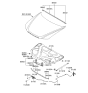 Diagram for Hyundai Sonata Hood Latch - 81130-3K000