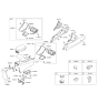 Diagram for 2012 Hyundai Elantra Center Console Base - 84611-3Y000-RY