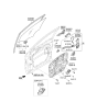 Diagram for 2014 Hyundai Santa Fe Sport Window Run - 82530-4Z000