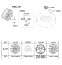 Diagram for Hyundai Equus Wheel Cover - 52960-3N200