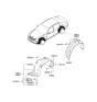Diagram for 2010 Hyundai Equus Wheelhouse - 86812-3N010