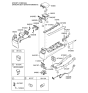 Diagram for Hyundai Center Console Base - 84610-3N200-HZ
