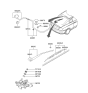 Diagram for Hyundai Tiburon Wiper Arm - 98815-2C000
