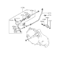 Diagram for 1992 Hyundai Scoupe Clutch Slave Cylinder - 41710-33A10