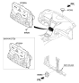 Diagram for Hyundai Azera Blower Control Switches - 97250-3VGB0-VD4