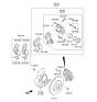 Diagram for Hyundai Azera Brake Pad Set - 58101-3VA90