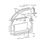 Diagram for 1997 Hyundai Tiburon Door Moldings - 82250-27000