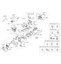 Diagram for Hyundai Azera Center Console Base - 84611-3L000-J9