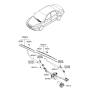 Diagram for Hyundai Azera Wiper Linkage - 98150-3L000