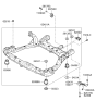 Diagram for Hyundai Azera Crossmember Bushing - 62485-3L000