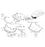Diagram for 2013 Hyundai Santa Fe Bumper - 86611-B8000
