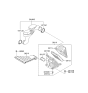 Diagram for Hyundai Santa Fe Air Filter Box - 28110-2P200