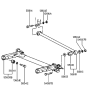 Diagram for 1993 Hyundai Sonata Axle Beam - 55500-33000