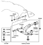 Diagram for 1988 Hyundai Sonata Control Arm Bolt - 54557-36000