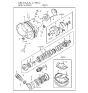 Diagram for 1995 Hyundai Elantra Automatic Transmission Overhaul Kit - 45010-33B00