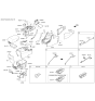 Diagram for 2016 Hyundai Santa Fe Center Console Base - 84611-2W300-NBC