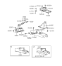 Diagram for 1993 Hyundai Scoupe Center Console Base - 84611-23101-AQ