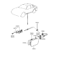 Diagram for 1993 Hyundai Sonata Fuel Door Release Cable - 81590-34000