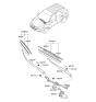 Diagram for 2009 Hyundai Tucson Wiper Arm - 98320-2S000
