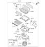 Diagram for Hyundai Sonata Cabin Air Filter - 3SF79-AQ000