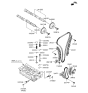 Diagram for 2013 Hyundai Santa Fe Sport Timing Chain Tensioner - 24410-2G806