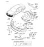 Diagram for 2011 Hyundai Genesis Grille - 86561-3M100