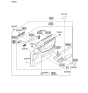 Diagram for 2013 Hyundai Genesis Armrest - 82350-3M000-ABR