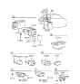 Diagram for 1997 Hyundai Accent Blower Control Switches - 93710-22000