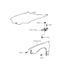 Diagram for Hyundai Accent Fender - 66321-22301