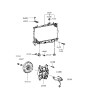 Diagram for 1997 Hyundai Accent Cooling Fan Assembly - 97737-22000