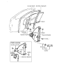 Diagram for 1998 Hyundai Accent Window Run - 82530-22001