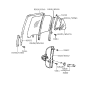 Diagram for 1995 Hyundai Accent Window Regulator - 83402-22000