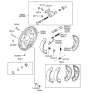 Diagram for 1996 Hyundai Accent Wheel Cylinder - 58330-22000