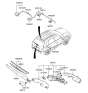 Diagram for Hyundai Tucson Wiper Arm - 98811-2E500