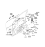 Diagram for Hyundai Tucson Door Latch Cable - 81371-2E000