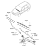 Diagram for Hyundai Santa Fe Wiper Arm - 98320-2B000