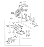 Diagram for Hyundai Santa Fe Parking Brake Shoe - 58305-2BA00
