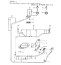 Diagram for 1986 Hyundai Excel Washer Pump - 98510-14000