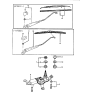 Diagram for 1987 Hyundai Excel Wiper Arm - 98801-21200