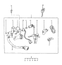 Diagram for 1986 Hyundai Excel Door Lock Cylinder - 81905-21040