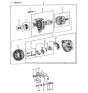 Diagram for 1991 Hyundai Sonata Alternator Bearing - 37342-21320