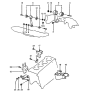 Diagram for 1988 Hyundai Excel Engine Mount Torque Strut - 21670-21010