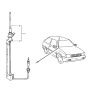 Diagram for 1985 Hyundai Excel Antenna Mast - 96235-21000