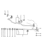 Diagram for 1989 Hyundai Excel Sway Bar Kit - 54803-21200