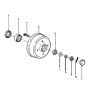Diagram for 1988 Hyundai Excel Wheel Bearing - 51720-11000