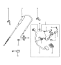 Diagram for 1985 Hyundai Excel Accelerator Cable - 32790-21011