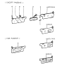 Diagram for 1988 Hyundai Excel Sun Visor - 85201-21950-BF