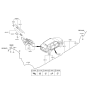 Diagram for Hyundai Tucson Wiper Linkage - 98700-D3000